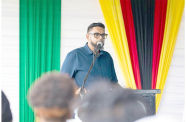 President Dr Irfaan Ali addresses residents of New Amsterdam and the surrounding communities on Thursday