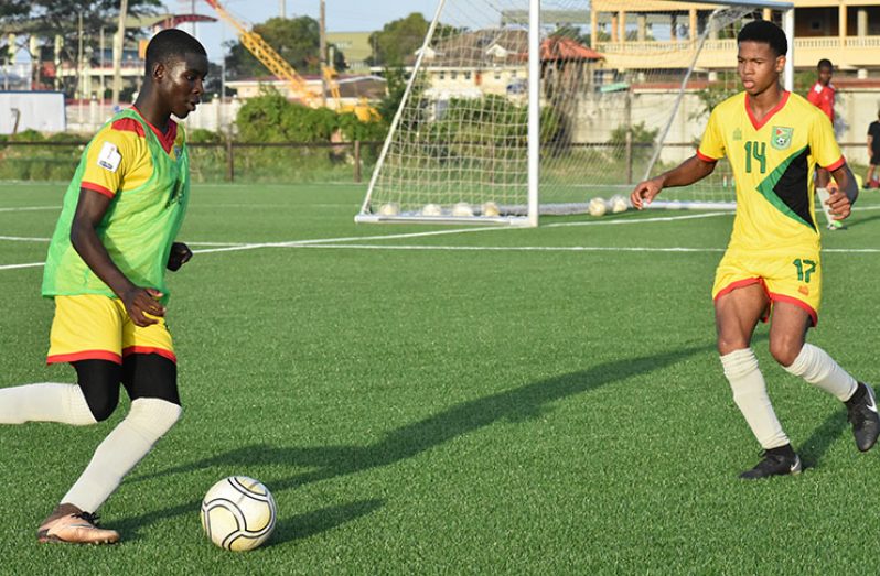 Some of the National U-17 players go through their paces.