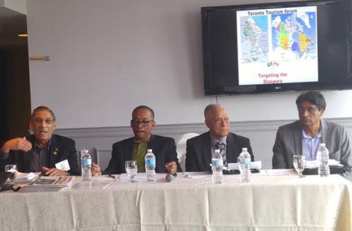 Head table panellists: From left, are Syed Rayman, Lindsay Davidson, Cecil Bryan and Mohamed Khan.