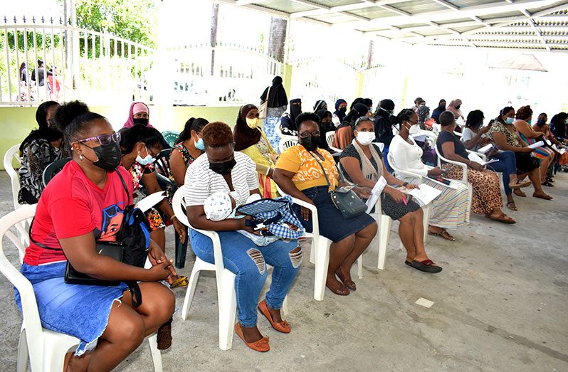 Women waiting to get their pap smear done at CIOG (Elvin Croker photo)