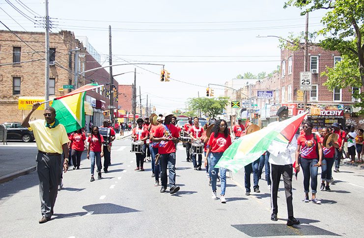 A section of the parade in New York on Sunday