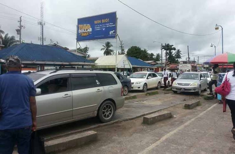 Amelia’s Ward and Wismar short-drop cars parked in the car park as the drivers protested on Monday