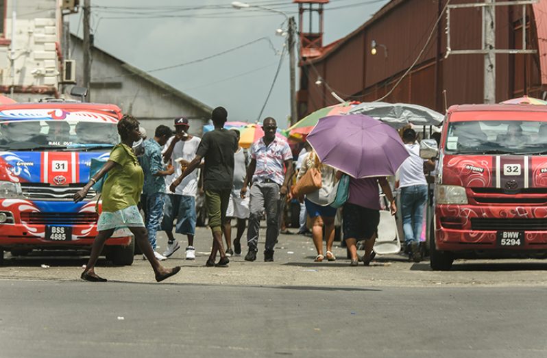 A scene from the 31 bus park after the incident had occurred (Samuel Maughn photo)