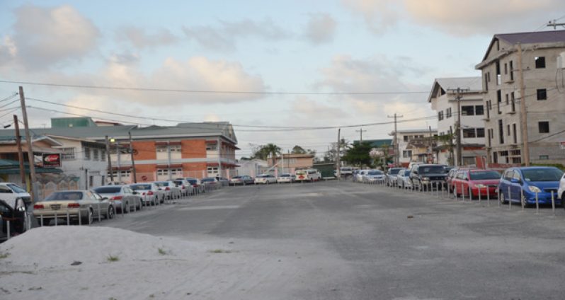 The empty parking lot on East Street