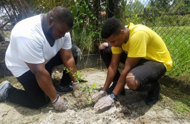 Patrick Benjamin-Huntley volunteering at the Youth Action Network.
