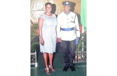 Deputy Commissioner Paul Williams and his wife Nicola Williams at the National Award Ceremony where he was a recipient of the Discipline Service Medal