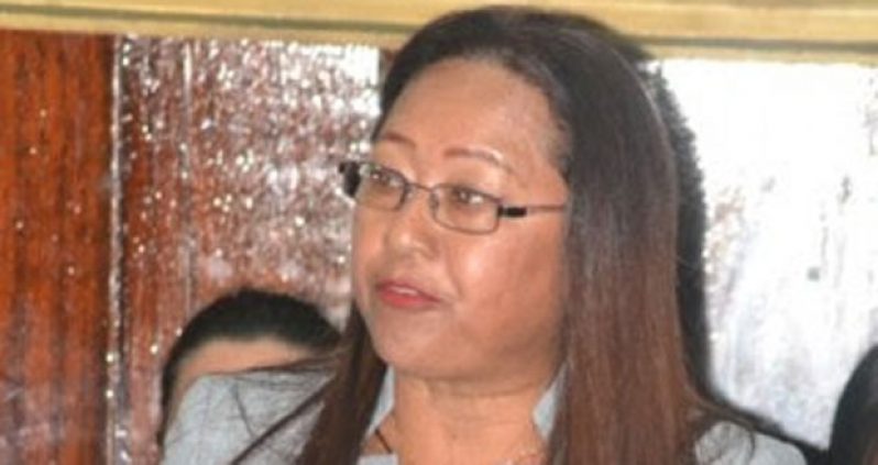 Minister of Amerindian Affairs Pauline Sukhai delivering her presentation during the 2014 Budget debate