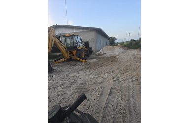 One of the pens on the poultry farm