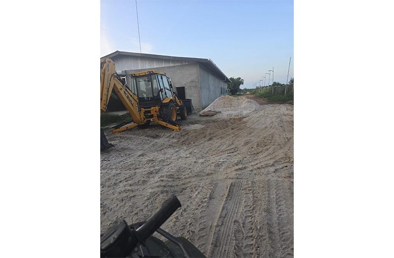 One of the pens on the poultry farm
