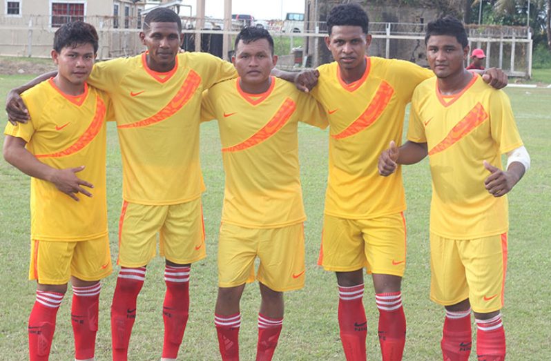 Only four of the five penalty scorers were needed for the Guyana Rush Saints.