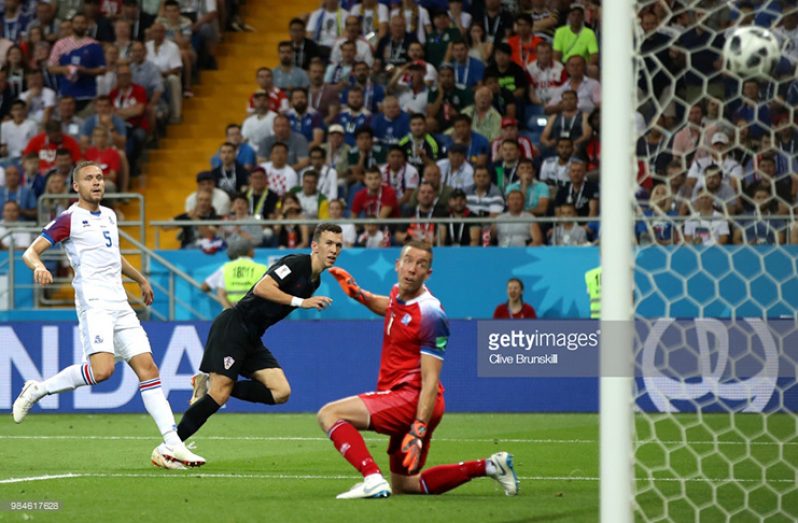 Ivan Perisic of Croatia scores his team's second goal during the 2018 FIFA World Cup Russia Group D match between Iceland and Croatia at Rostov Arena on June 26, 2018 in Rostov-on-Don, Russia. (Photo by Clive Brunskill/Getty Images)