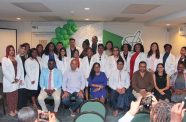 pharmacist The newly-licenced pharmacists are joined by (seated from left) President of the Guyana Pharmacists Association, Mr. Kwame Waldron; Dr Frank Anthony, Minister of Health; Chair of the Pharmacy Council of Guyana, Dr. Karishma Jeeboo; Director of Medical and Professional Services at the Georgetown Public Hospital Corporation, Dr. Navin Rambaran and Chief Medical Officer (ag) of the Ministry of Health, Dr. Jeetendra Mohanlall, among other special invitees