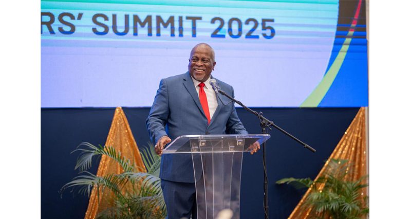 Prime Minister, Brigadier (Ret’d) Mark Phillips delivering remarks at the 'Mantle of Deborah' Builders’ Summit