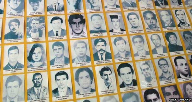 Photographs showing some of the Brazilians who died and disappeared