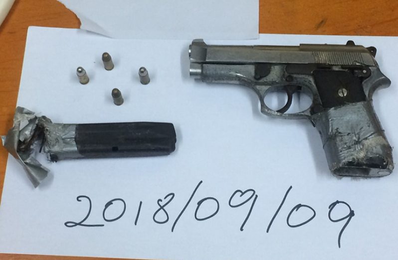 The seized pistol