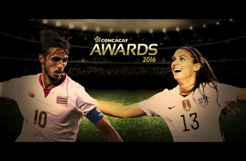 Brian Ruiz and Alex Morgan-2016 CONCACAF Players-of-the-Year