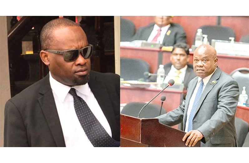 Roysdale Forde (left), and Leader of the Opposition Aubrey Norton (right)