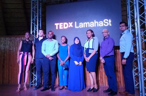 Maryam Haniff and Keiba Murray, organiser of TEDxLamahaSt  along with the esteemed guest speakers who attended the TEDx Talk event in February