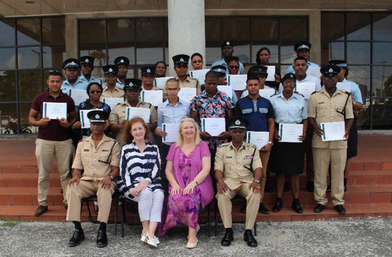 The officers and specialists from the United Kingdom