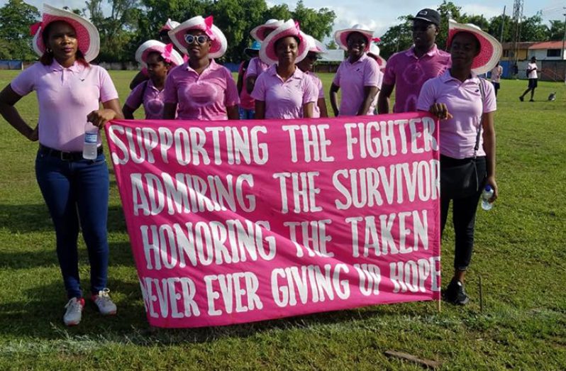 One of the groups participating in the annual Cancer Awareness Walk (DPI photo)