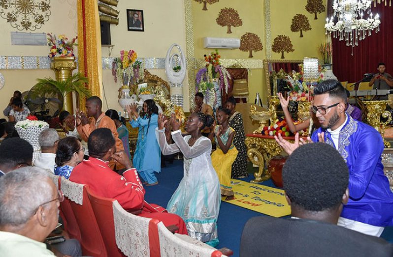 Dance rendition by the youth of Solomon's Deliverance Temple, Philippi Village (No. 31), , East Berbice-Corentyne (Ministry of the Presidency photo)