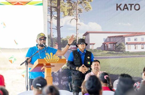 President Ali delivers remarks at the sod-turning ceremony