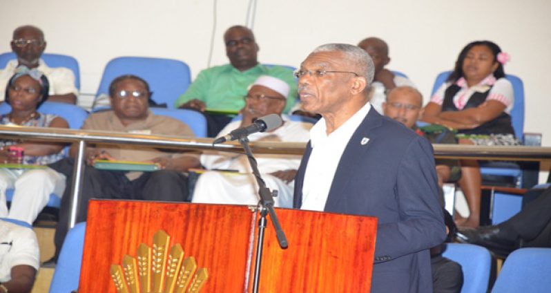 President David Granger addressing the gathering