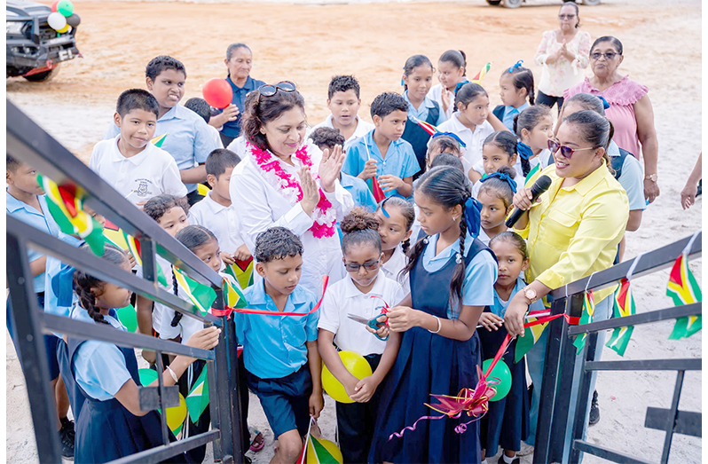 Minister of Local Government and Regional Development, Priya Manickchand,  and  MP Sonia Latchman joined residents of Bethany at the commissioning ceremony for a new multi-purpose building in the community
