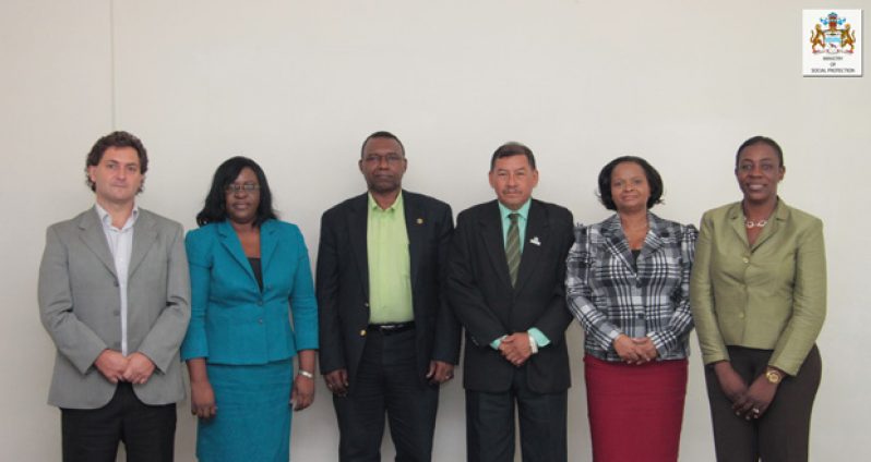 From left: Jorge O'Ryan; Dr Karen Cummings, Minister within the Ministry of Public Health;Mr Reuben Robertson; Mr Sydney Allicock, Vice-President and Minister of Indigenous People’s Affairs; Ms Volda Lawrence, Minister of Social Protection and Ms Nicolette Henry, Minister within the Ministry of Education.
