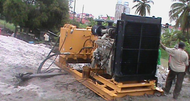 The operational Liliendaal pump which is currently aiding in the reduction of floodwater