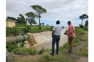 Regional Chairman, Devin Mohan, inspects a pump station
