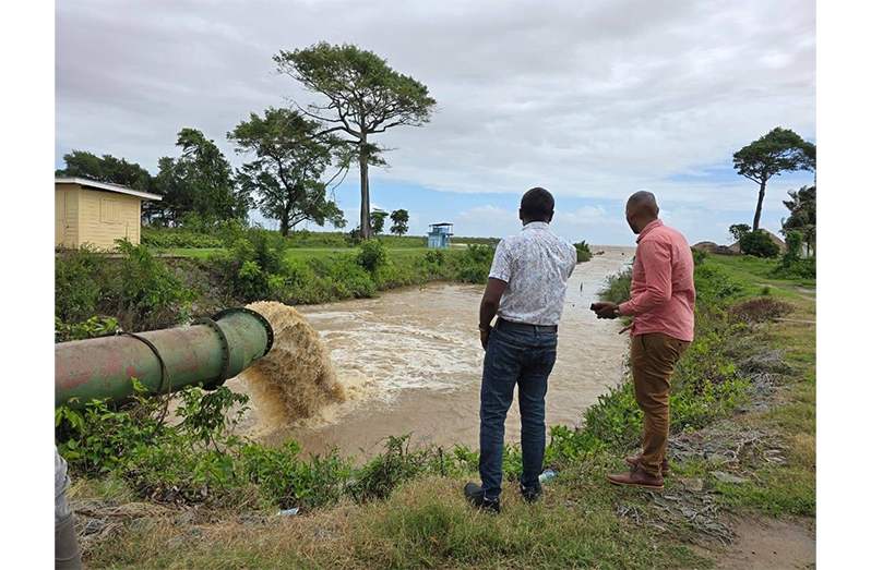 Regional Chairman, Devin Mohan, inspects a pump station