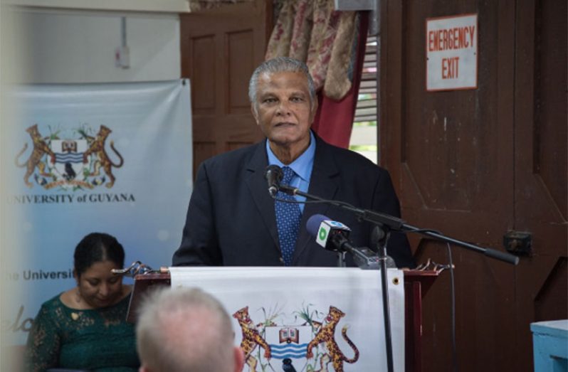 Pro-Chancellor of the university, Major General (ret’d), Joseph Singh addresses the gathering