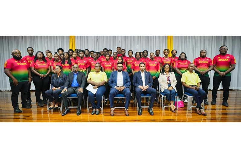 President Dr. Irfaan Ali on Wednesday offered a spirited send-off to Guyana’s national track and field team ahead of the 2025 CARIFTA Games in Port of Spain, Trinidad and Tobago, declaring that “the entire nation is proudly cheering you on”