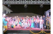 High Commissioner of India to Guyana, Dr. Amit Telang and Minister of Parliamentary Affairs and Governance of Guyana, Gail Teixeira, flanked by cast members of The Ramayana (Photo: NCN/ Facebook)