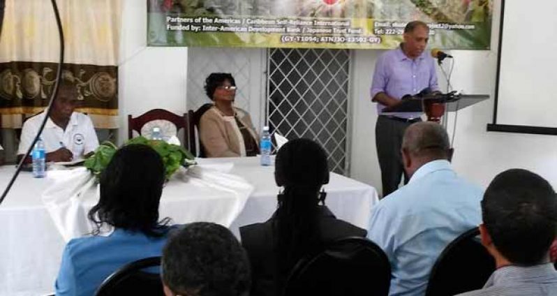 Dr. Ramsay addresses participants at the official launch