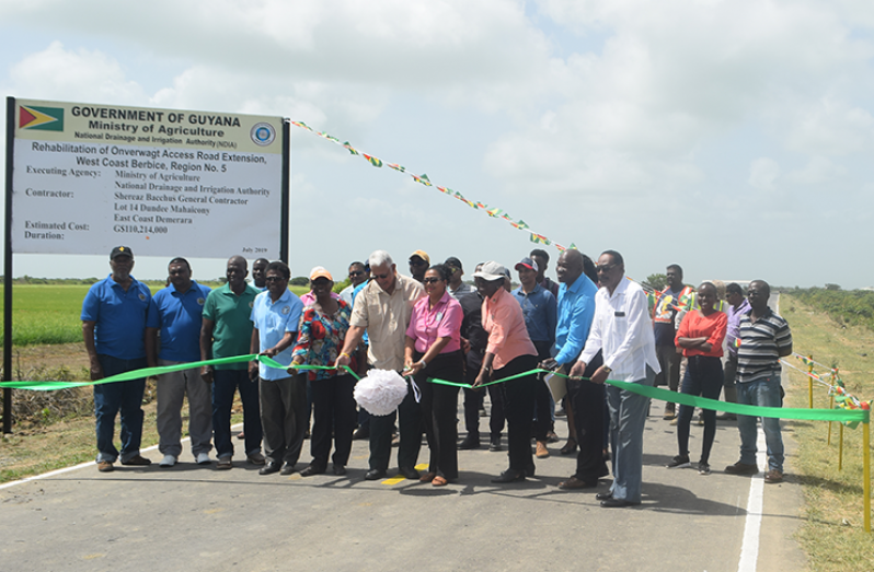 The farm-to-market road at Onverwagt was commissioned on Thursday