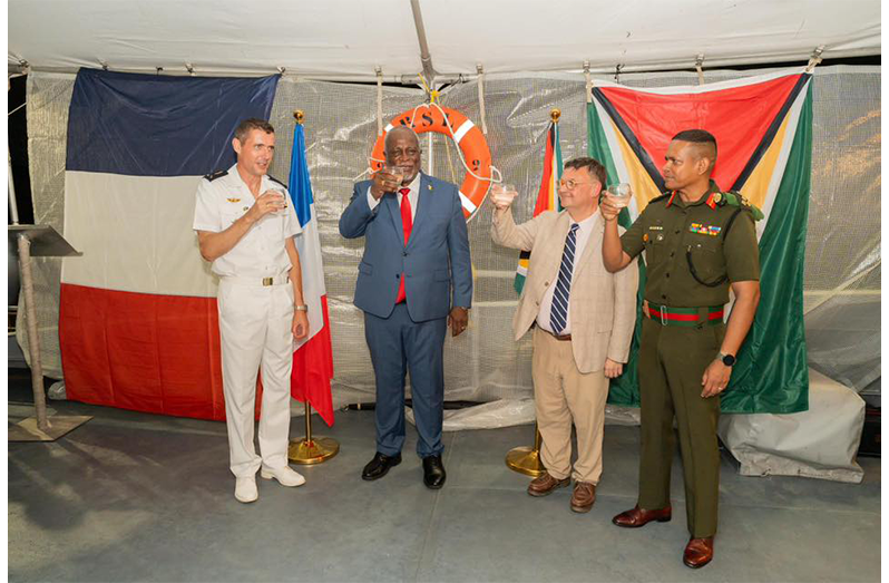 A Diamond Jubilee reception was held aboard the French patrol vessel, La Résolue
