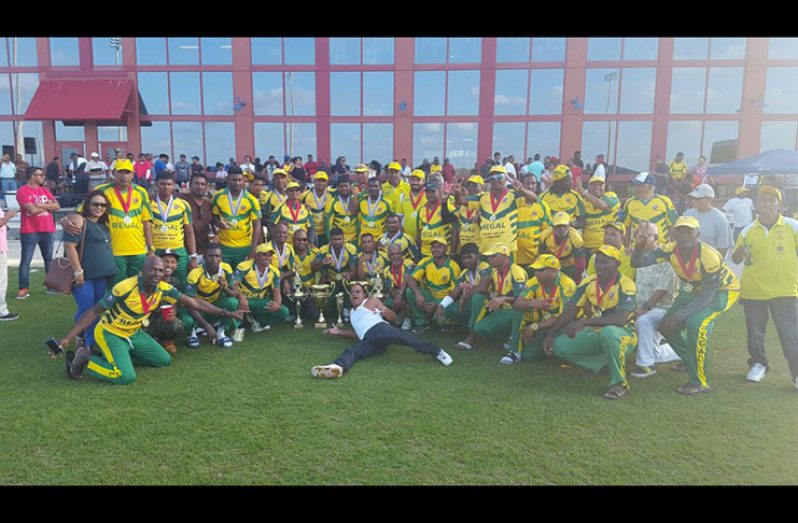 The winning Regal All-Stars and Masters’ teams posed with their trophies