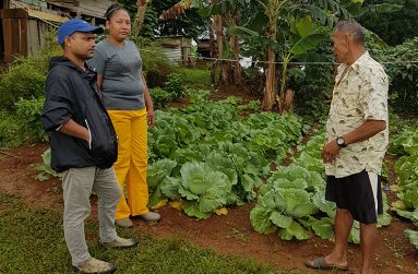 Mr. Giles La Rose in conversation with a staff of NAREI