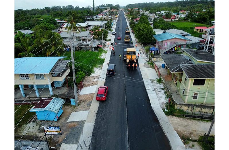The Diamond to Buzz Bee Dam section of the Heroes Highway currently being paved