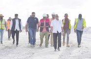 Once completed, the new highway will connect the Mandela Highway, Heroes Highway, Ogle Highway, the old East Bank highway, and future links to Soesdyke, Timehri, Linden–Soesdyke Highway, and the Cheddi Jagan International Airport (Office of the President’s photos)