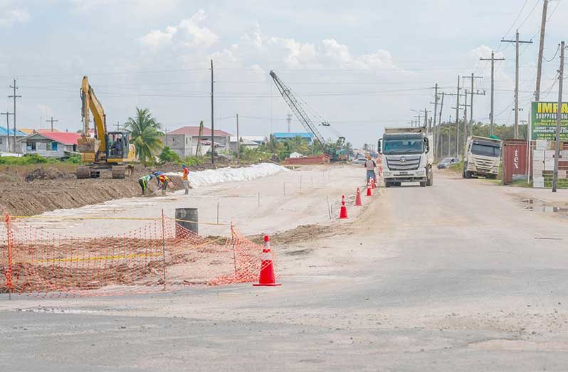 The project also involves the construction and widening of 76 bridges and 42 culverts, along with the installation of 28.32 kilometres of concrete drains on both sides of the roadway.