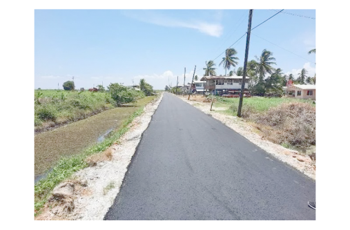 Completed works on the Champagne mud road in Burma, Region Five