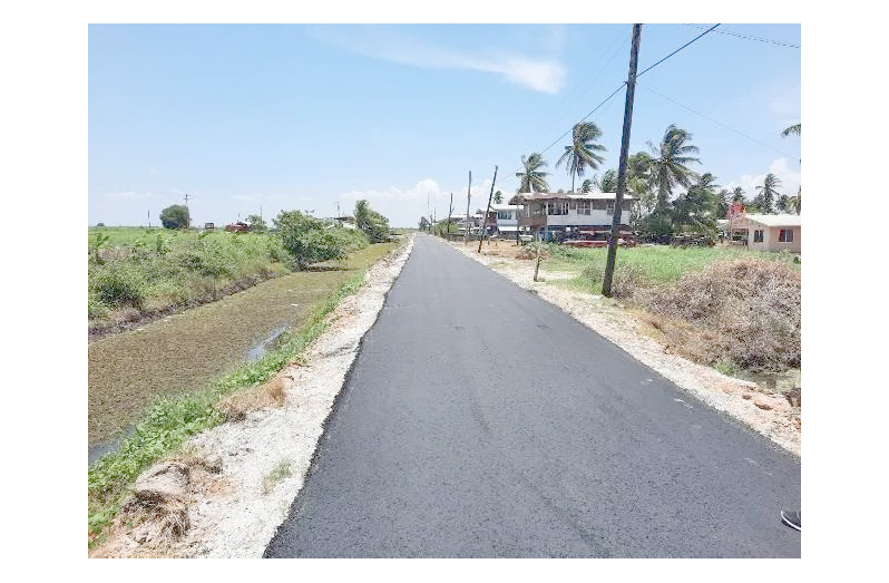 Completed works on the Champagne mud road in Burma, Region Five