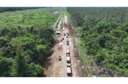 Phase Two of the Moleson Creek to Eldorado Road project is moving apace (Ministry of Public Works photos)