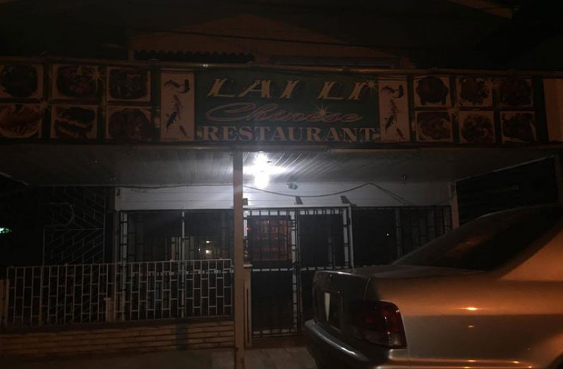The restaurant that was robbed on Sunday