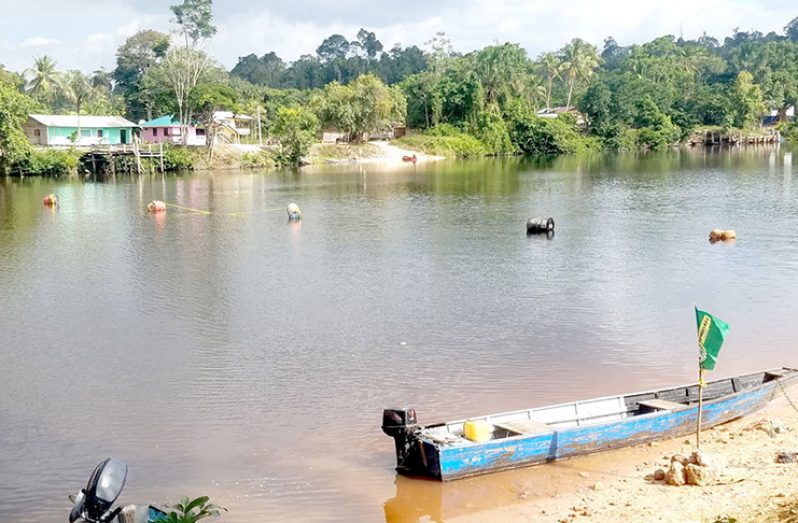 Workers of the BCGI have blocked a section of the Berbice River in an effort to have their demands met