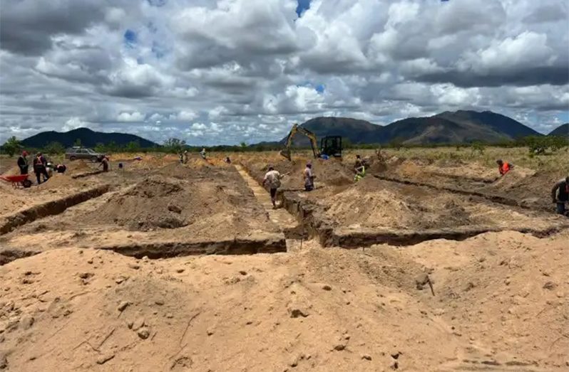 Ongoing works at the Karasabai Secondary School, Region Nine