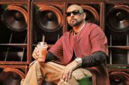 Sean Paul poses with Burger King's new Frozen Pink Lemonade beverage